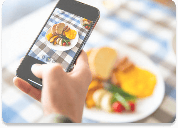 LINEを使って毎日の食事サポートを行っている画面